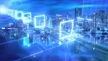 城市科技 電子背景下的未來(lái)圖景